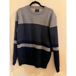 DAY & AGE Pullover Sweatshirt Men's Size L Gray Blue Long Sleeves Crew Neck